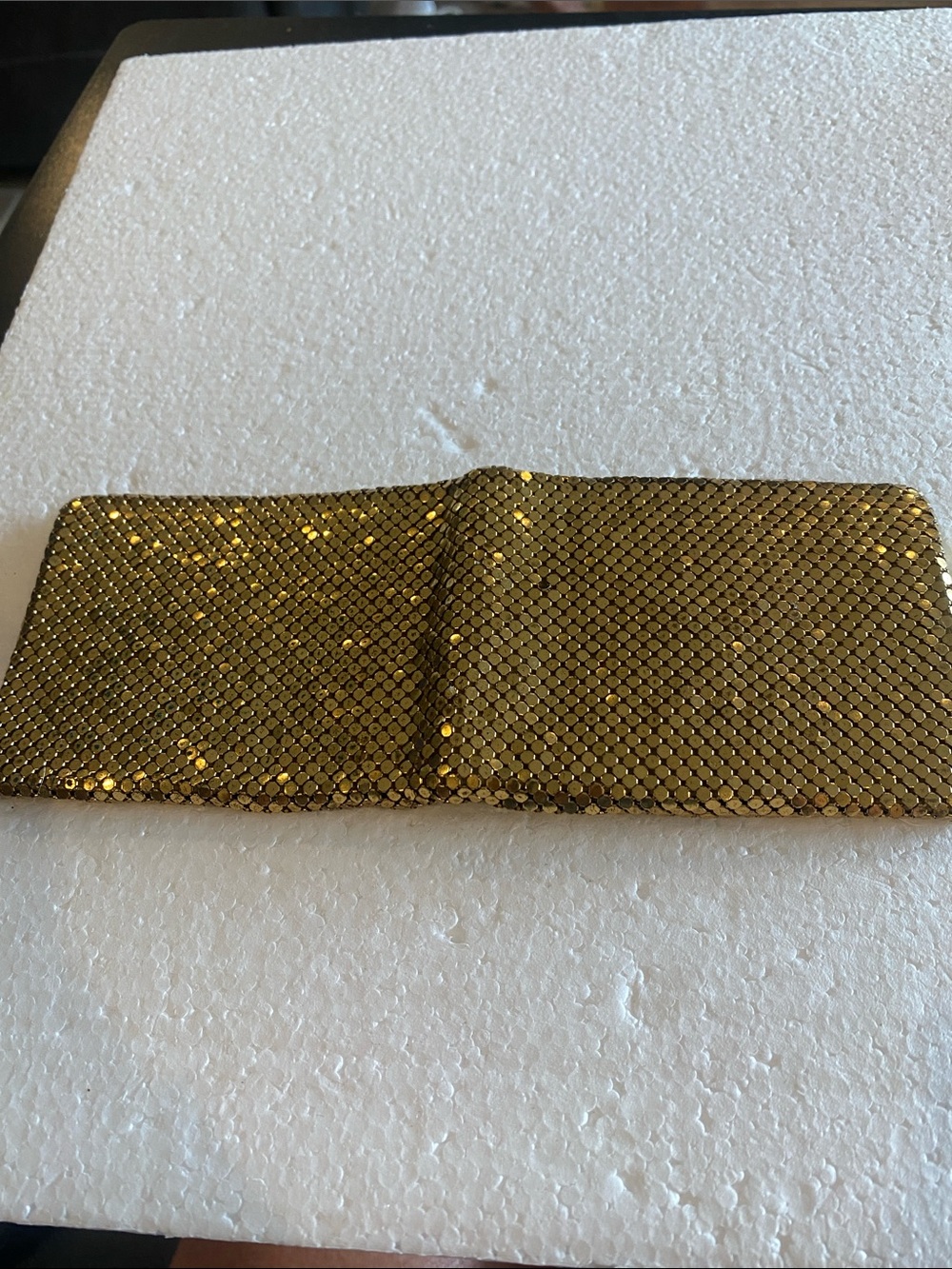 Gold Mesh Evening Wallet- Elegant Metallic
